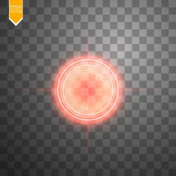 Neon Target isolated. Game Interface Element. Vector illustration Stock Illustration