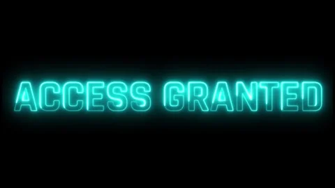 Neon Teal Access Granted Video stock 316464682