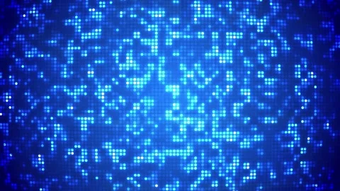 Neon tech background animation, animated blue dot technology background Stock Footage 302136552