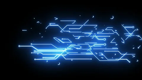 Neon Tech Circuit 2 스톡 동영상 170184509