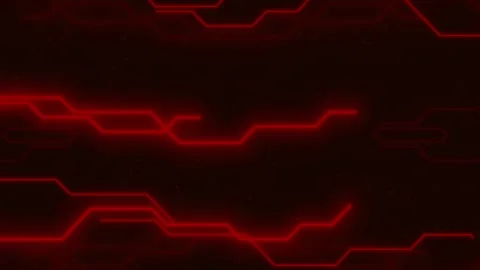 Neon tech lines changing color on dark background Stock Footage 304832664