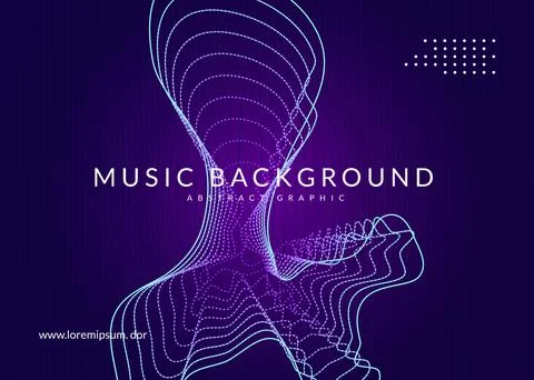 Neon techno event flyer. Electro dance music. Electronic sound. Stock Illustration