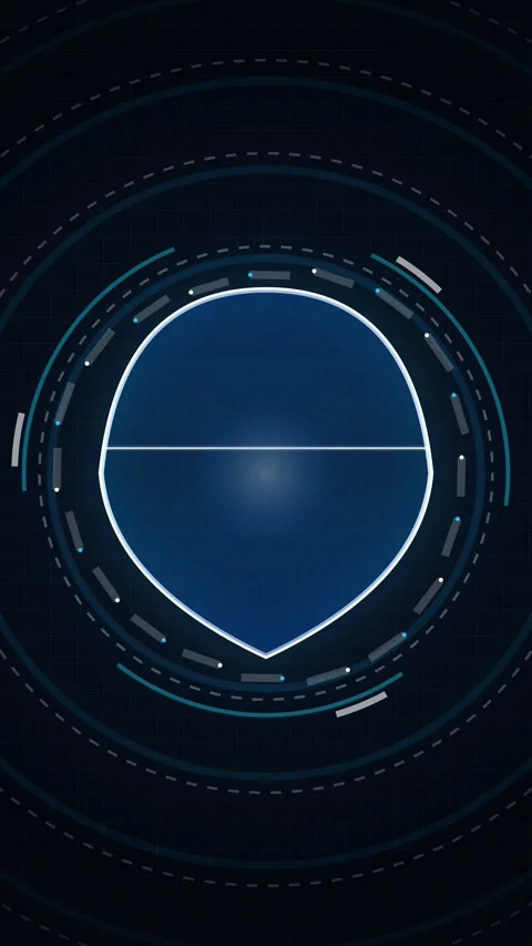 Neon technological grid display with abstract futuristic data processing in.. Stock Footage 344931845