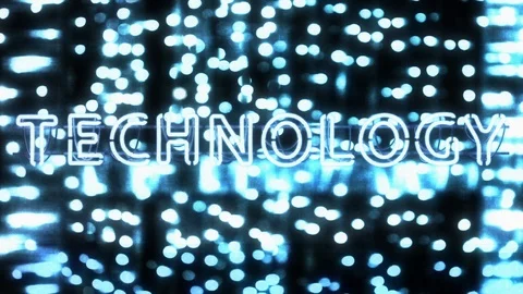 Neon technology light with clean energy science art Stock Footage 121081074