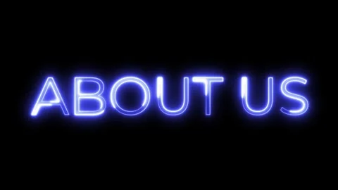 Neon Text Animation About Us Stock Footage 321097984
