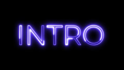 Neon Text Animation Intro Opening Display Video stock 321097883