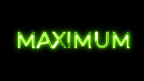 Neon Text Animation – Maximum Energy Impact Theme Stock Footage 321097830