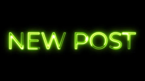 Neon Text Animation – New Post Announcement Theme Stock Footage 321097810
