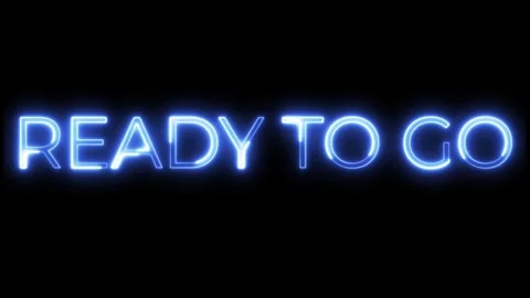Neon Text Animation – Ready to Go Action Prompt Stock Footage 321097775
