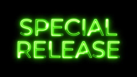 Neon Text Animation – Special Release Announcement Theme Stock Footage 321097758