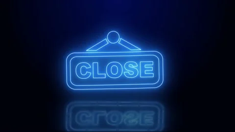 Neon text close animation Stock Footage 196203442