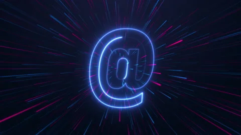 @ - neon text Stock Footage 189748999