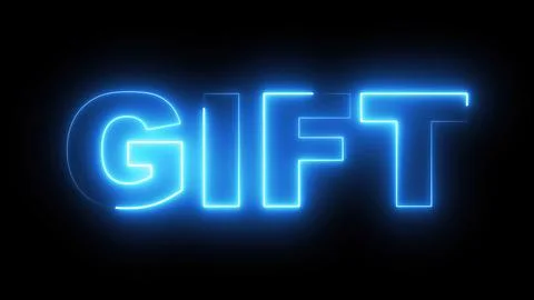 Neon text Gift Stock Illustration