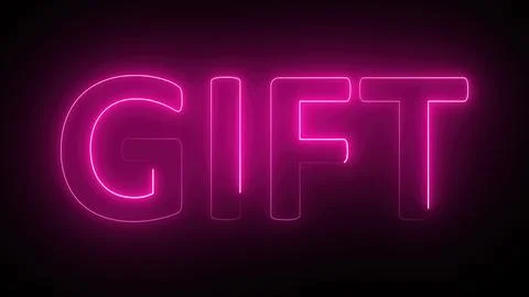 Neon text Gift Stock Illustration