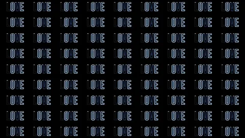 Neon text of LOVE background.  Stock Footage 116024560