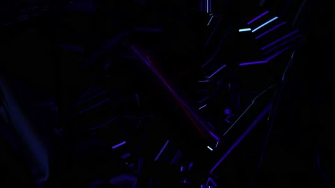 Neon threads in the dark Stock Footage 200972893