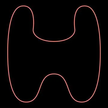 Neon thyroid gland Goiter Human organ Anatomy of people red color vector il.. Stock Illustration