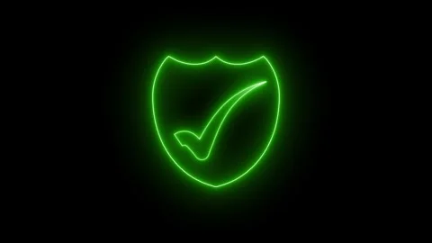 Neon Tick Icon Loop Animation, Glowing S... | Stock Video | Pond5