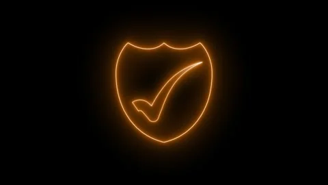 Neon Tick Icon Loop Animation, Glowing S... | Stock Video | Pond5