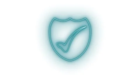 Neon Tick Icon Loop Animation, Glowing S... | Stock Video | Pond5
