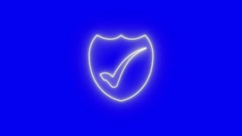 Neon Tick Icon Loop Animation, Glowing S... | Stock Video | Pond5
