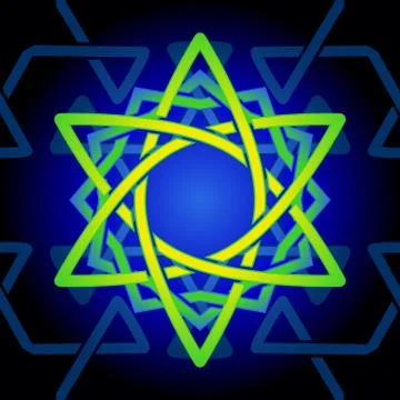 Neon tile flower Stock Illustration