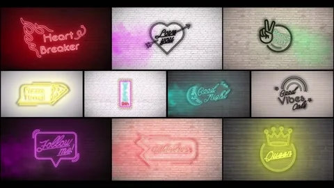 Neon Titles || After Effects Stock After Effects
