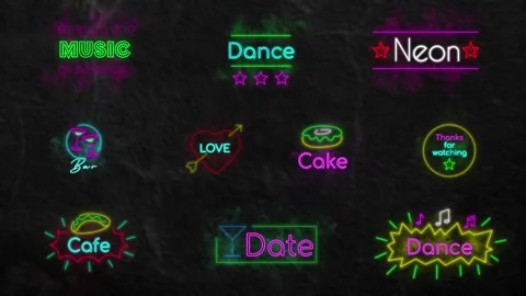 Neon Titles || After Effects Stock After Effects