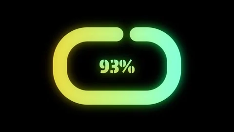 Neon toggle and loading animation with modern digital indicators Vídeos de archivo 325741787
