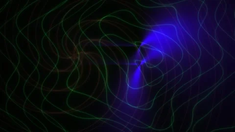 Neon topographic lines on dark background with glowing effect. Stock Footage 337489325