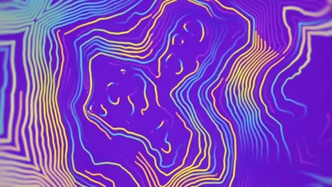 Neon Topography Animation Multi Color Lines Seamless Loop CGI Tech Background 스톡 동영상 333672136