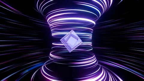 Neon tornado in a seamless loop. Stock Footage 288321461