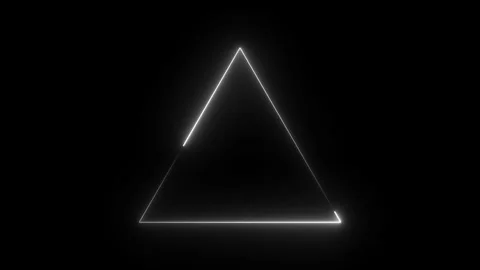 Neon triangle animation on black screen. Vidéo 331897172