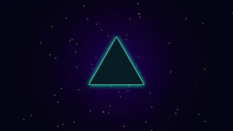 Neon triangle animation in space 4K stock footage Vidéo 346157848