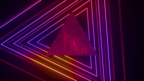 Neon Triangle Stock Footage