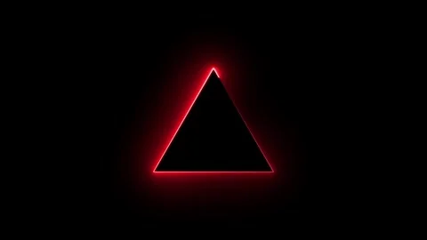 Neon triangle light animation on black background Stock-Footage 307416359