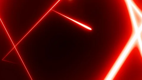 Neon triangle tunnel abstract motion background. Triangle composed of colorful Video stock 114759837