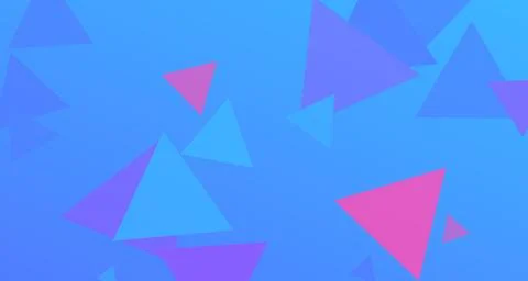 Neon triangles on dark blue background 库存插图