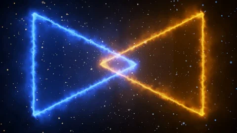 Neon triangles Stock Footage 130009683
