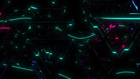 Neon triangles Stock Footage 276115049