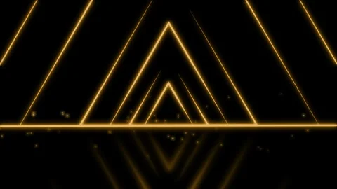 Neon triangular tunnel reflection background animation, futuristic geometri.. Stock Footage 329507249