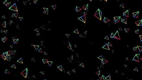 Neon Triangulation Space Stock Footage 83681566