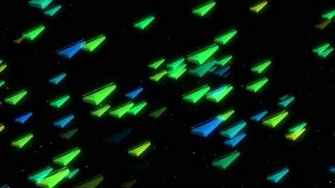 Neon Trigon Background 03 Video stock 155519605