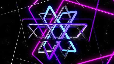 Neon tube pattern Stock Footage 203785838