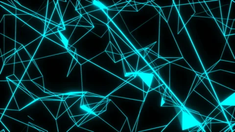 Neon tubes. Articulations in the structure appear and disappear.3d render Neuron Stock Footage 98982379
