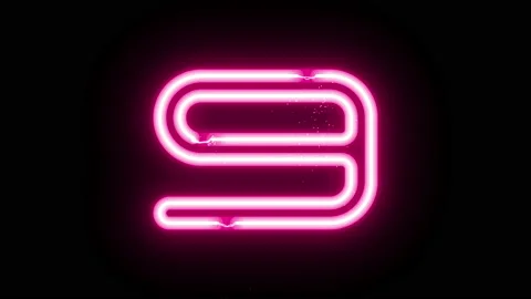 Neon tubes floating in the dark. A cool countdown video clip. 스톡 동영상 162201889