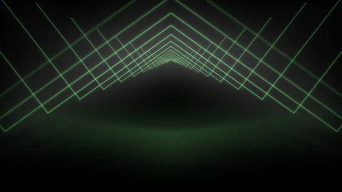 Neon tunnel abstract geometric pattern with subtle motion and dark background Stock Footage 344291506