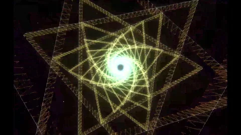 Neon Tunnel AutoMorph 30s wireframe 1 库存影片 322554774