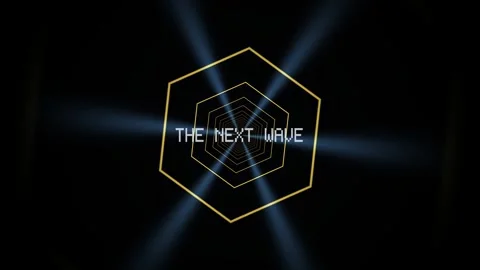 Neon tunnel event title animation creates visual focus Stock Footage 342712181
