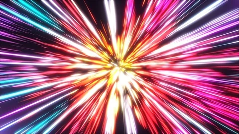 Neon Tunnel Stock Footage 98440757